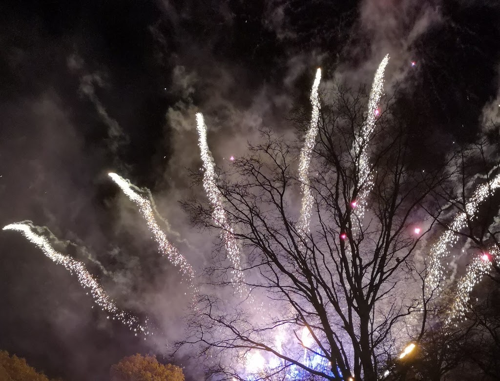 fireworks light the sky above Hawkhurst Kent